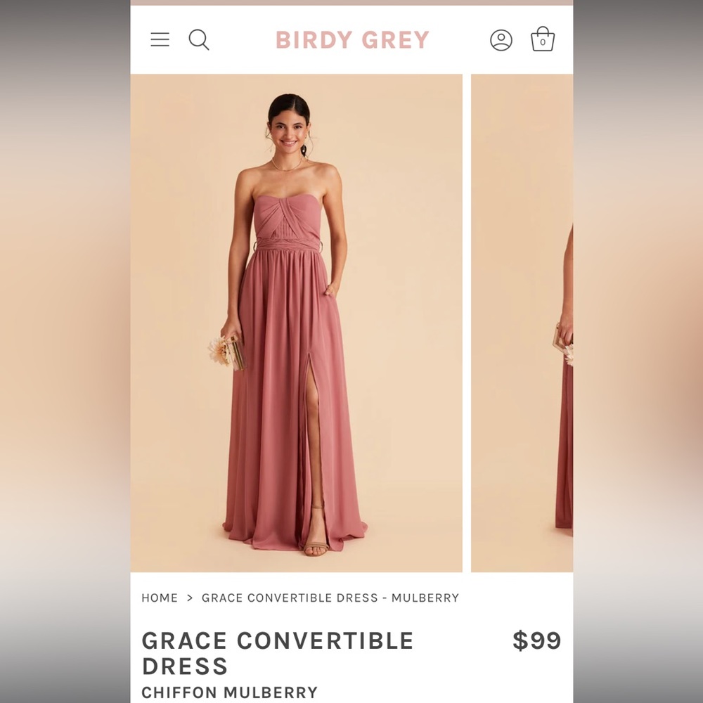 Birdy Grey Mulberry Grace Convertible Dress - M